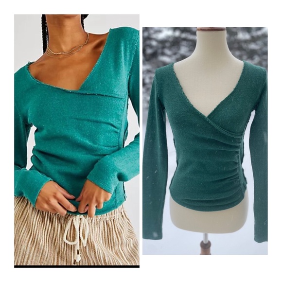 Free People Like A Boss Tee Everglade Sz XS NWT - Picture 1 of 10